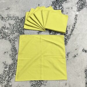 Bodrum Turkey Lime Green Cloth Dinner Napkins Set‎ of 8 Cotton Blend Table